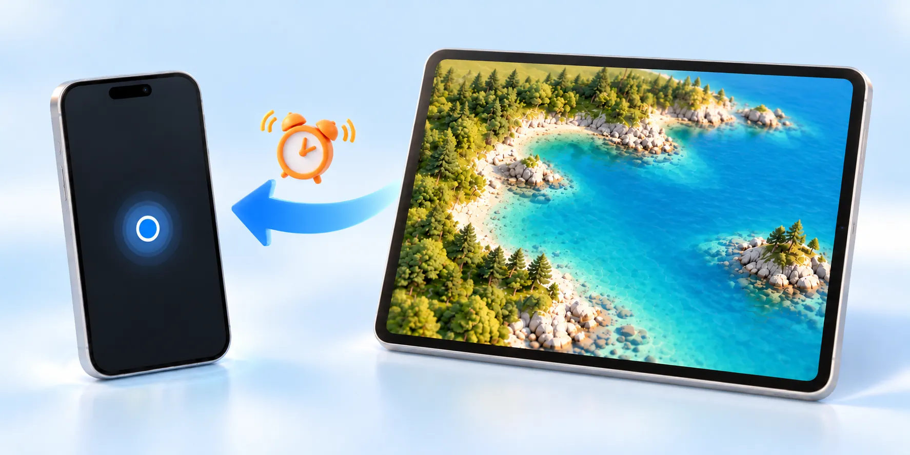 Ein iPad oder Mac weckt ein iPhone automatisch, wenn die Position benötigt wird.